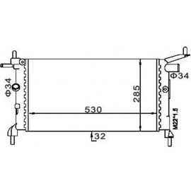 RADIATORIUS OPEL CORSA 1,4-1,6 93-01