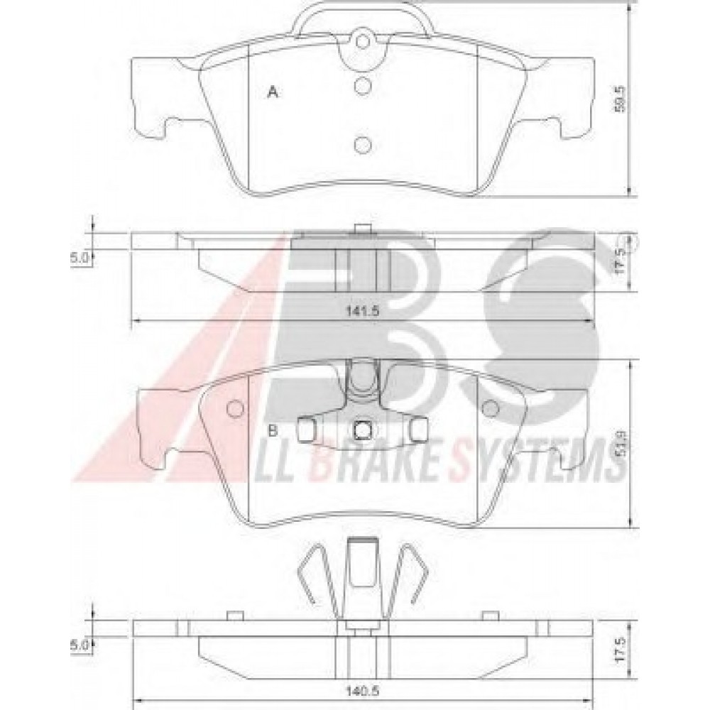 STABDŽIŲ TRINKELIŲ KOMPLEKTAS MB W164/W251 05-
