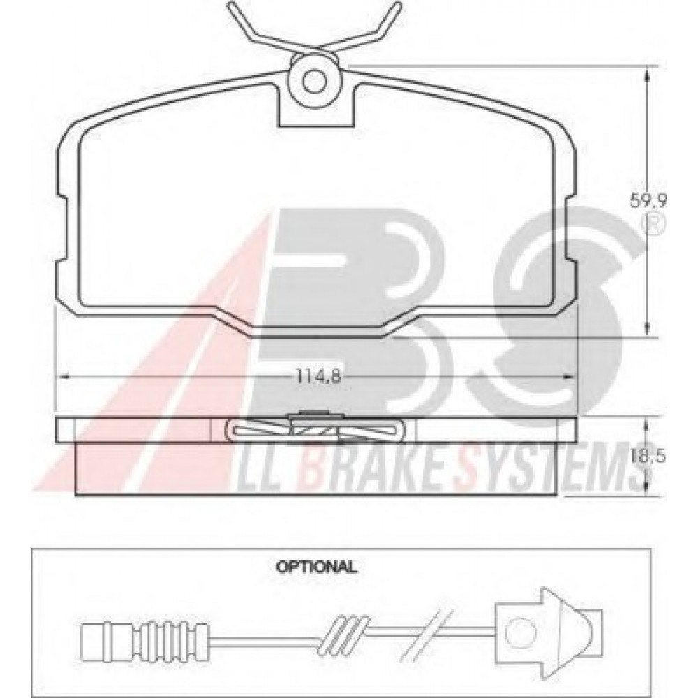 STABDŽIŲ TRINKELIŲ KOMPLEKTAS MB W126 81-85 PRIEKIS