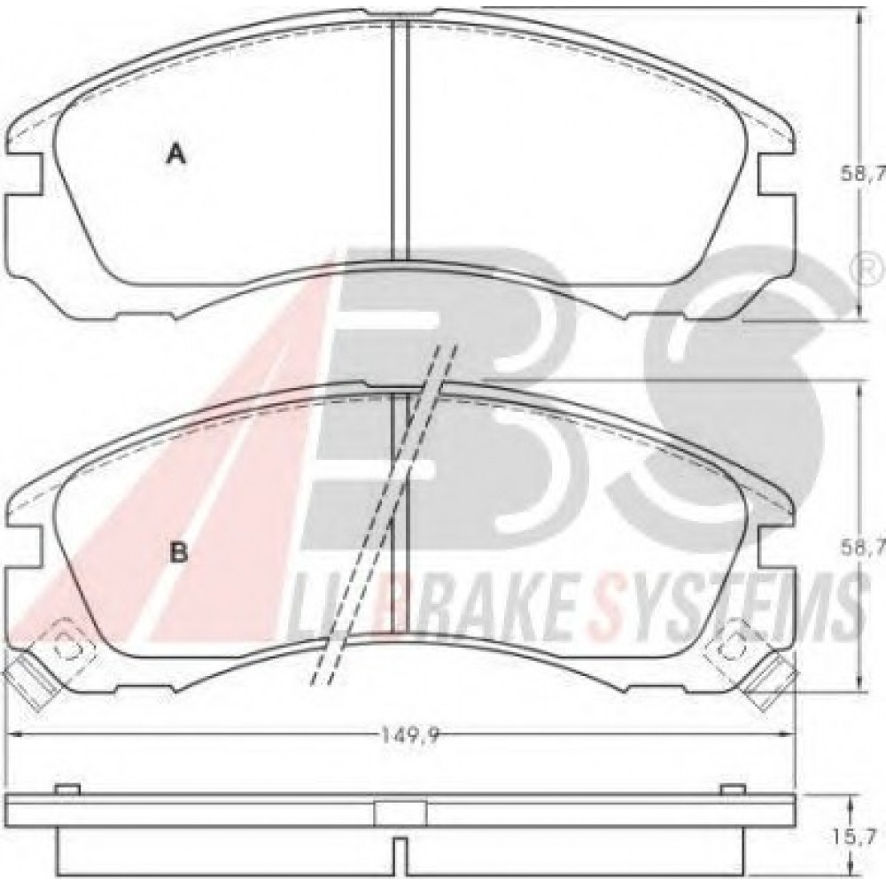 STABDŽIŲ TRINKELIŲ KOMPLEKTAS MITSUBISHI PAJERO,GALANT,OTLANDER,GT3000