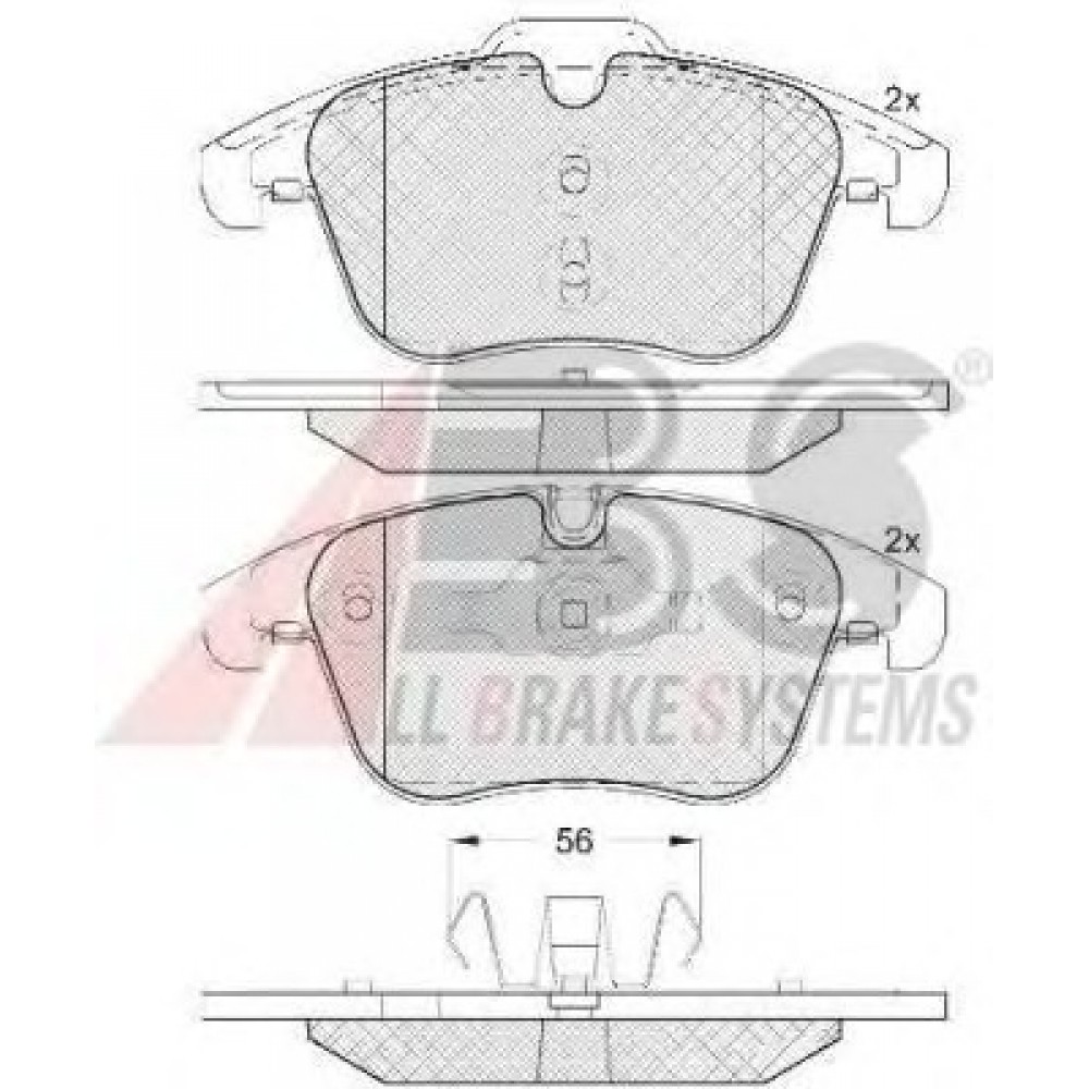 STABDŽIŲ TRINKELIŲ KOMPLEKTAS JAGUAR S-TYPE,XK,XJ,XF 06-PRIEKIS