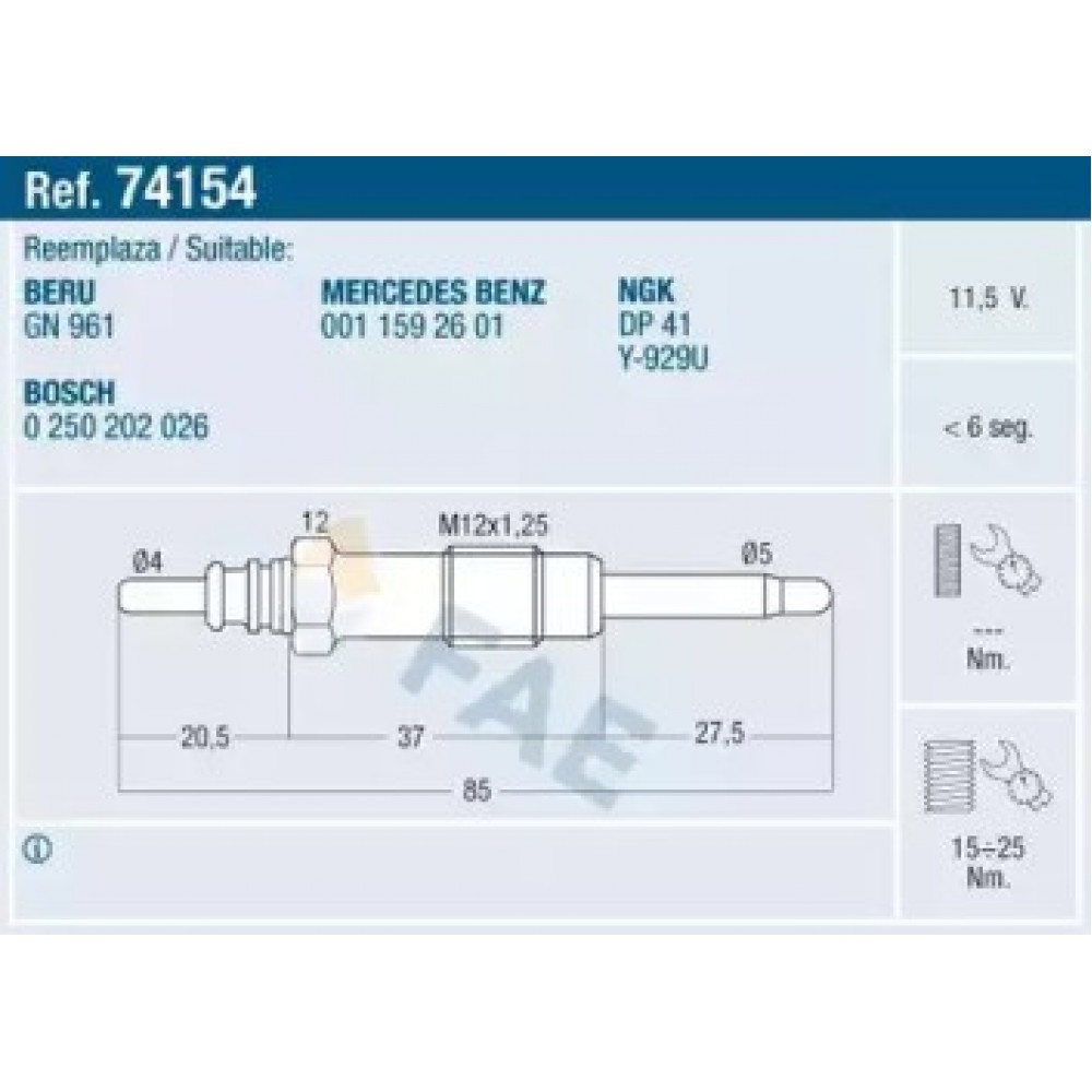 KAITINIMO ŽVAKĖ MB SPRINTER 212D-612D/W210