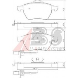 STABDŽIŲ TRINKELIŲ KOMPLEKTAS VW SHARAN 00-,FORD GALAXY,SEAT
