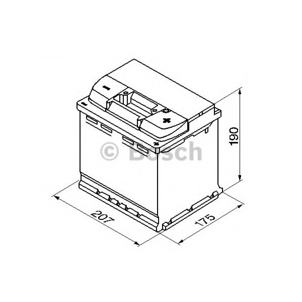 AKUMULIATORIUS BOSCH 54AH/530A D+ /207X175X190/ /B OSCH S5/