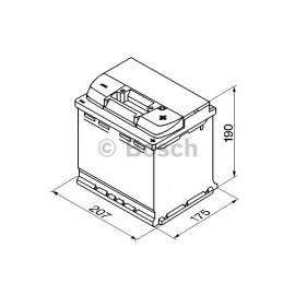 AKUMULIATORIUS BOSCH 54AH/530A D+ /207X175X190/ /B OSCH S5/