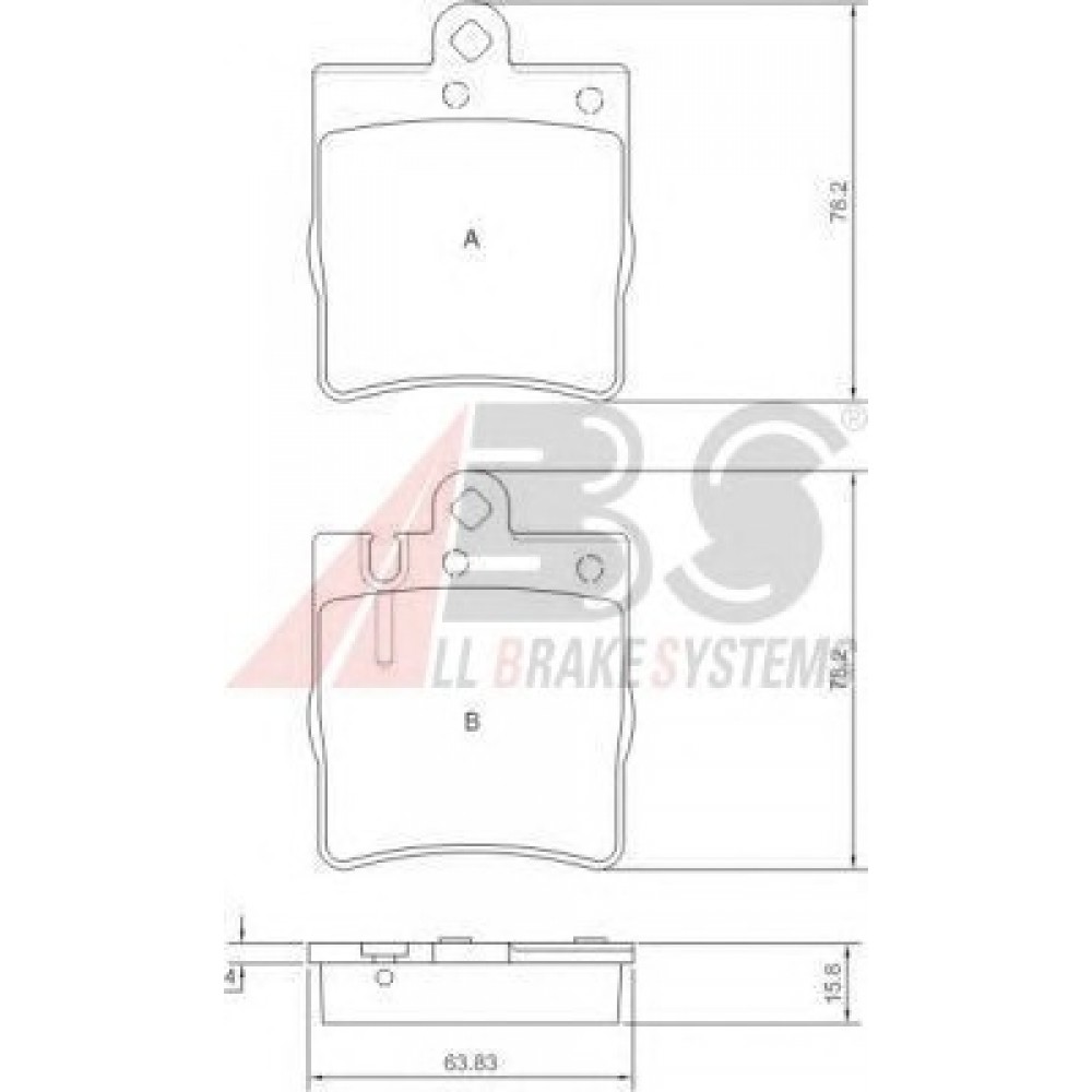 STABDŽIŲ TRINKELIŲ KOMPLEKTAS MB W202/W203/W210 GALAS