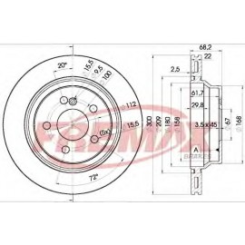 STABDŽIŲ DISKAS MB W211/W212/GLK 02-