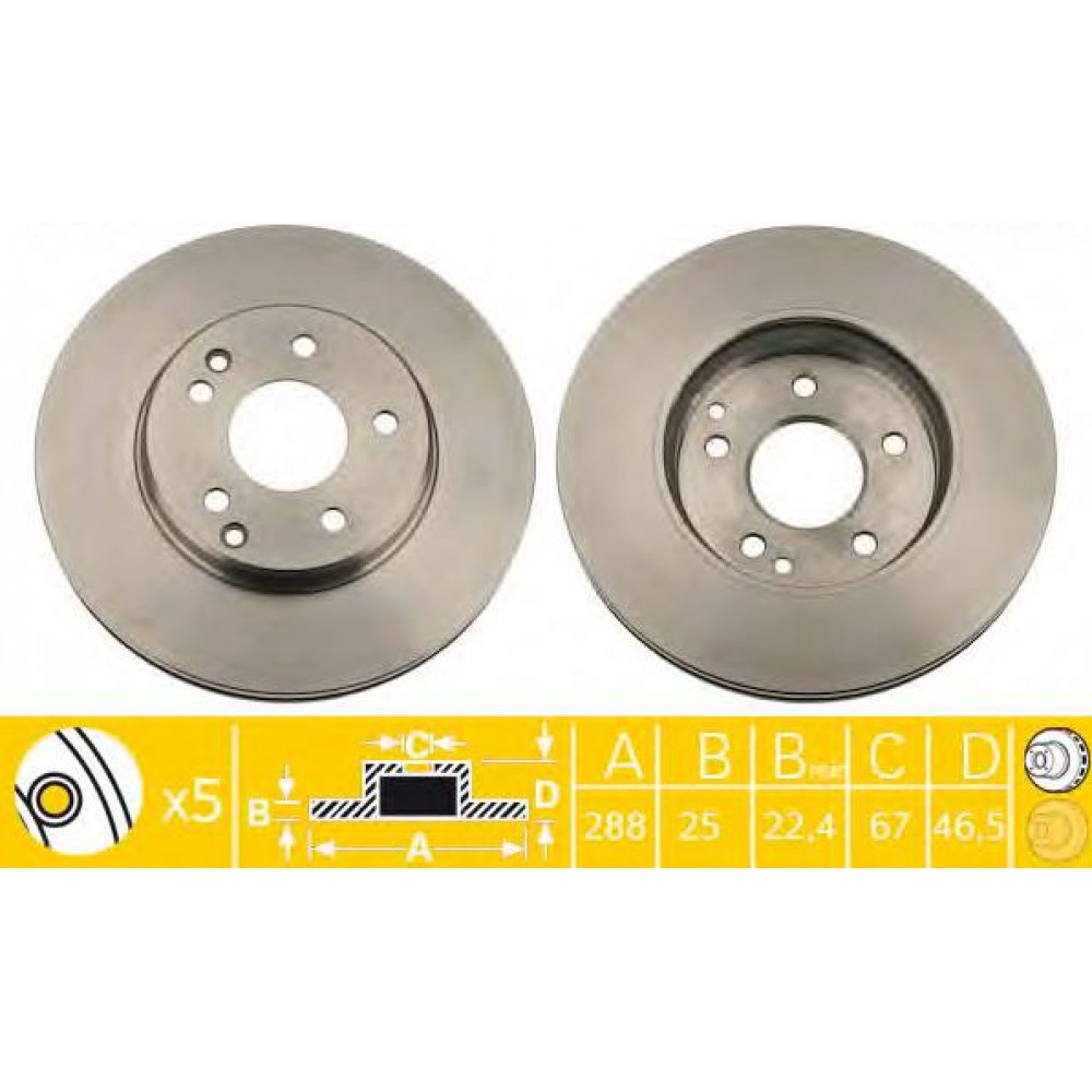 STABDŽIŲ DISKAS MB W202/W210 95-