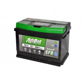 AKUMULIATORIUS AUTOPART GALAXY EFB 70AH 12V START-STOP SB