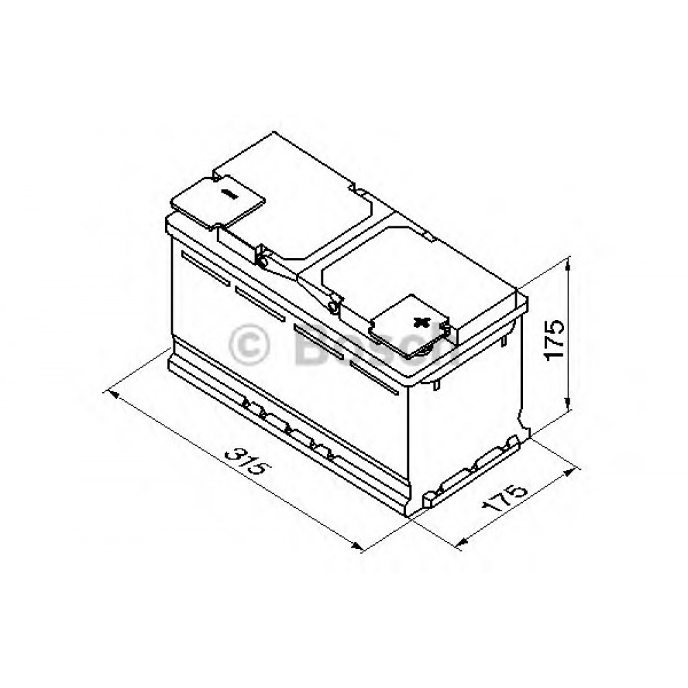 AKUMULIATORIUS BOSCH 80AH/740A D+ /315X175X175/ /B OSCH S4/